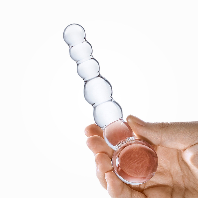 Gläs 5” Curved szklane dildo