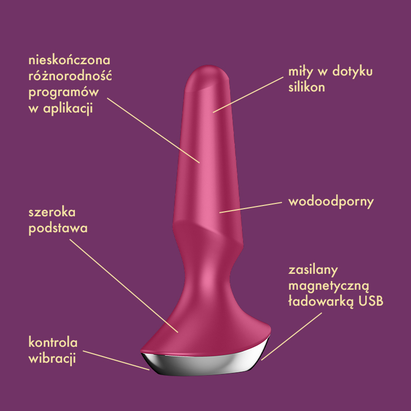 Satisfyer Plug-ilicious 2 wibrujący korek analny sterowany telefonem