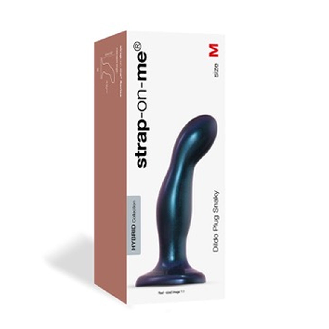 Strap-on-me Snaky M metaliczne dildo z przyssawką