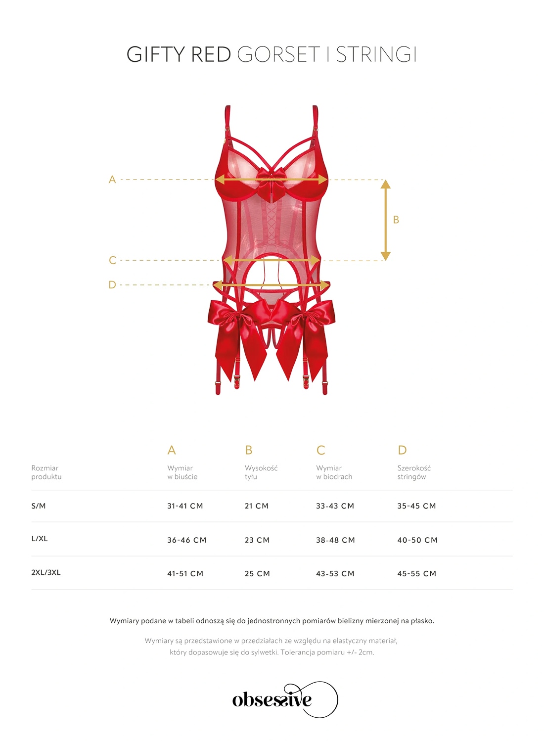 Obsessive Gifty Red gorset i stringi