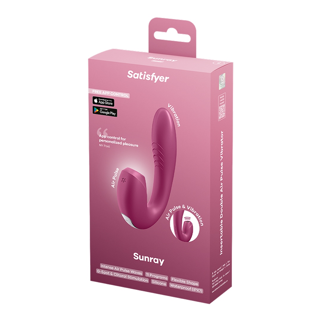 Satisfyer Sunray wibrator króliczek z bezdotykowym masażerem sterowany telefonem 