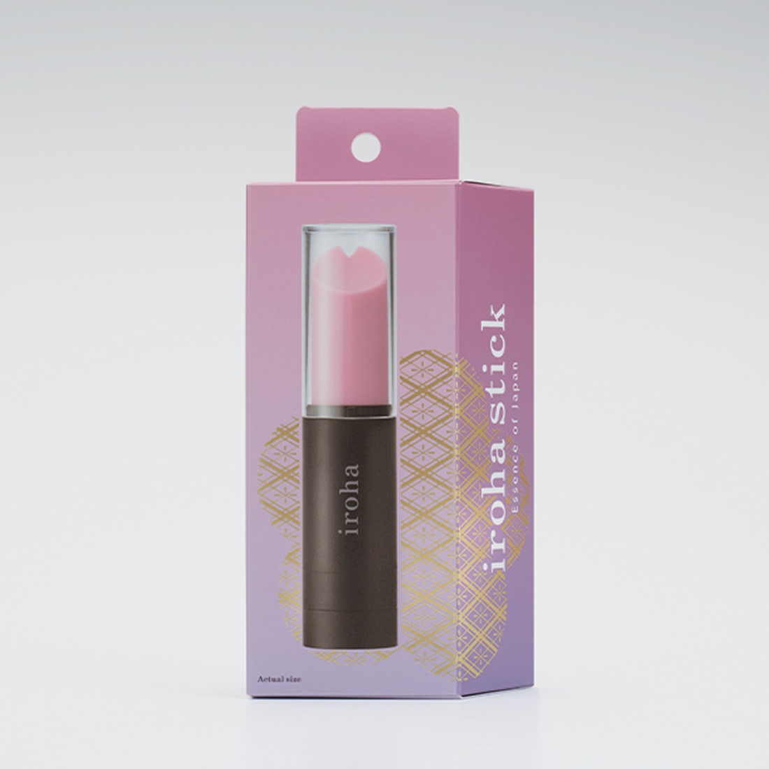 Iroha Stick masażer w kształcie szminki różowo-czarny - opakowanie produktu