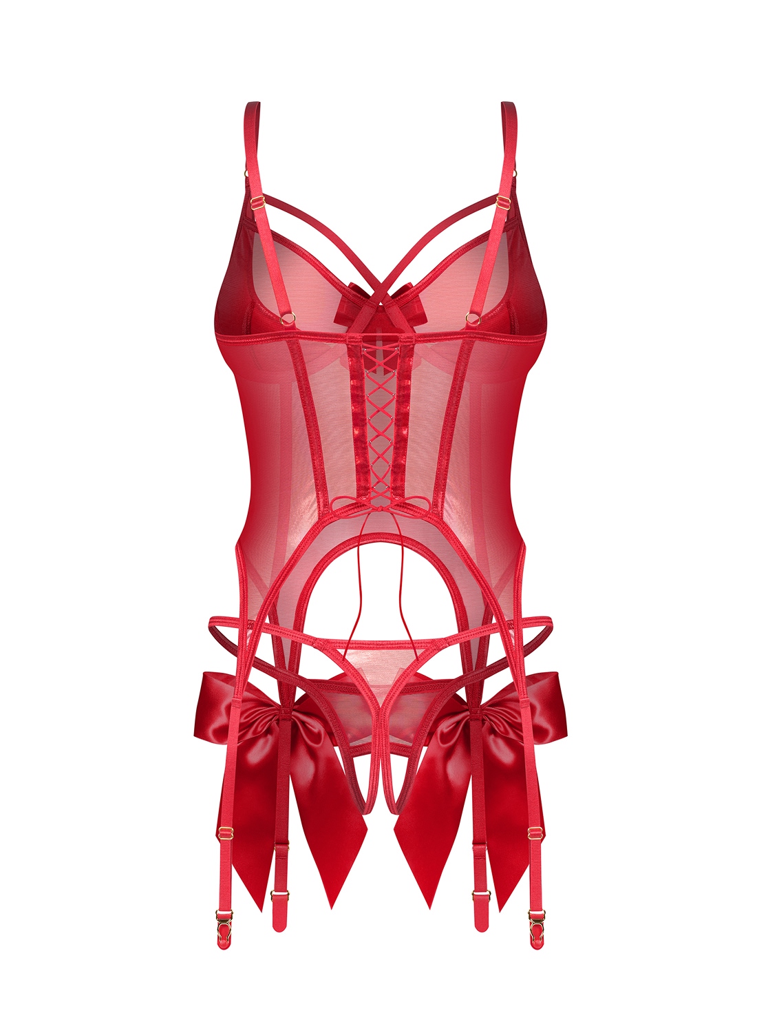 Obsessive Gifty Red gorset i stringi