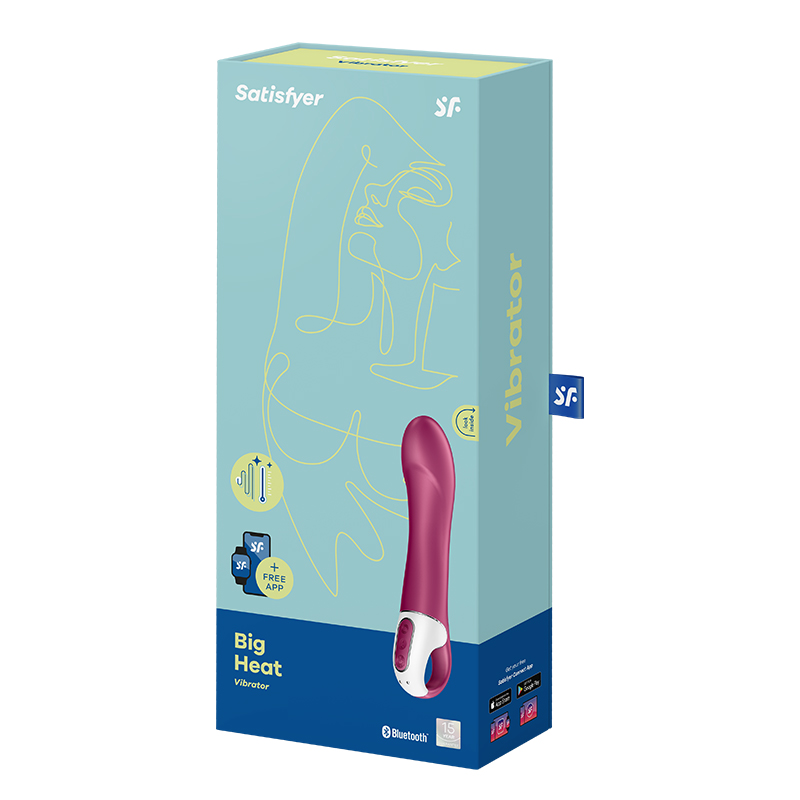 Satisfyer Big Heat ogrzewany wibrator klasyczny sterowany telefonem