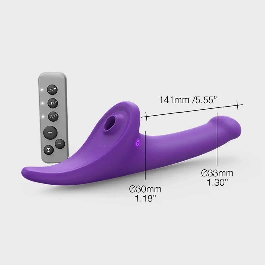 Strap-On-Me Multi Orgasm Dildo S wibrujące dildo dla par sterowane pilotem