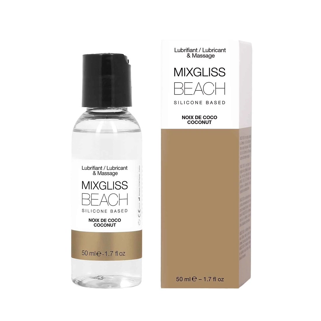 Mixgliss Beach 2 w 1 lubrykant silikonowy i żel do masażu o zapachu kokosa