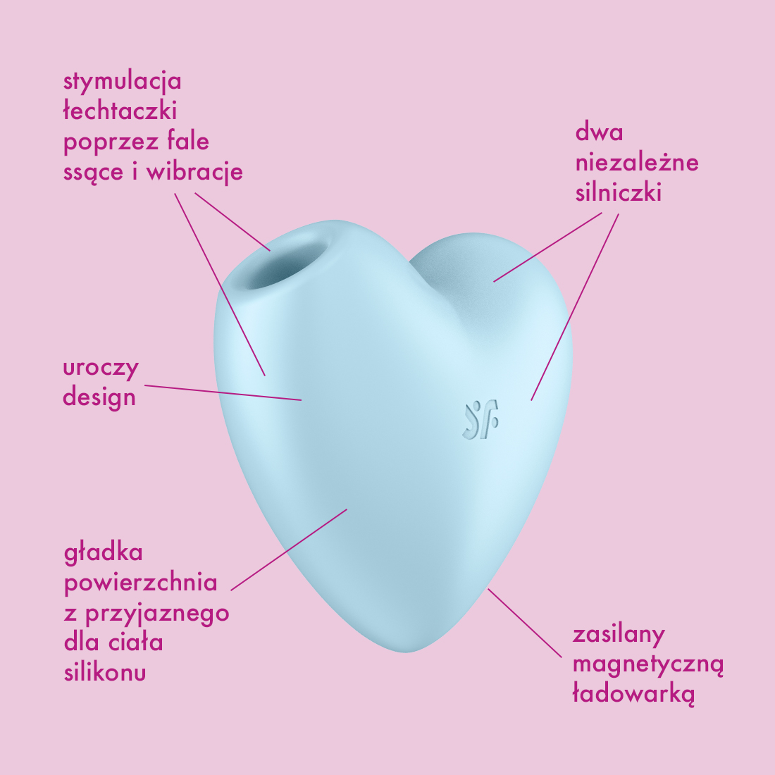 Satisfyer Cutie Heart bezdotykowo-wibrujący masażer łechtaczki 2 w 1