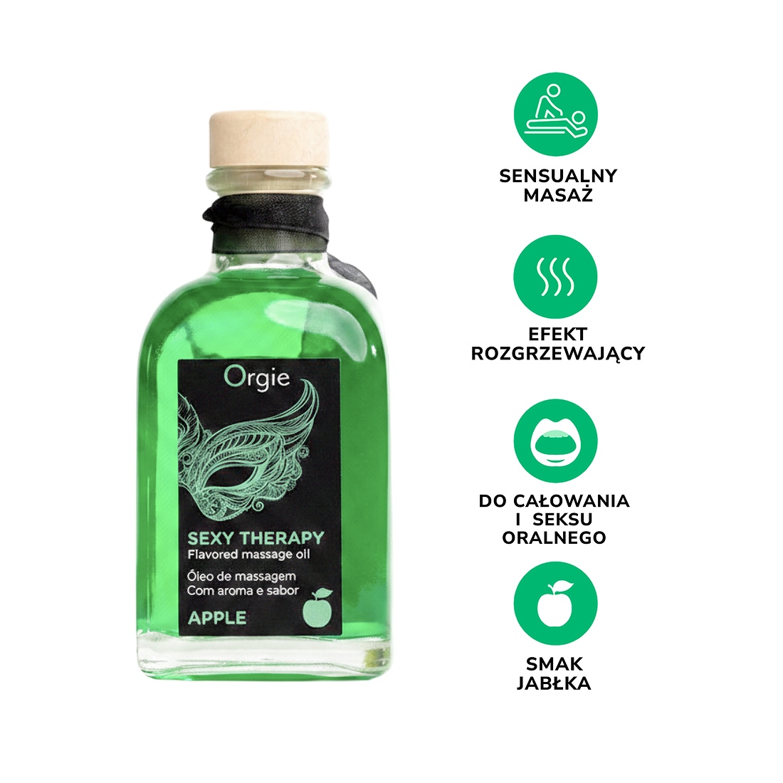 Orgie Sexy Therapy Apple jabłkowy olejek do stref erogennych