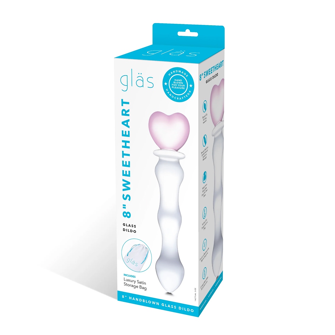 Gläs Sweetheart szklane dildo w kształcie serca 
