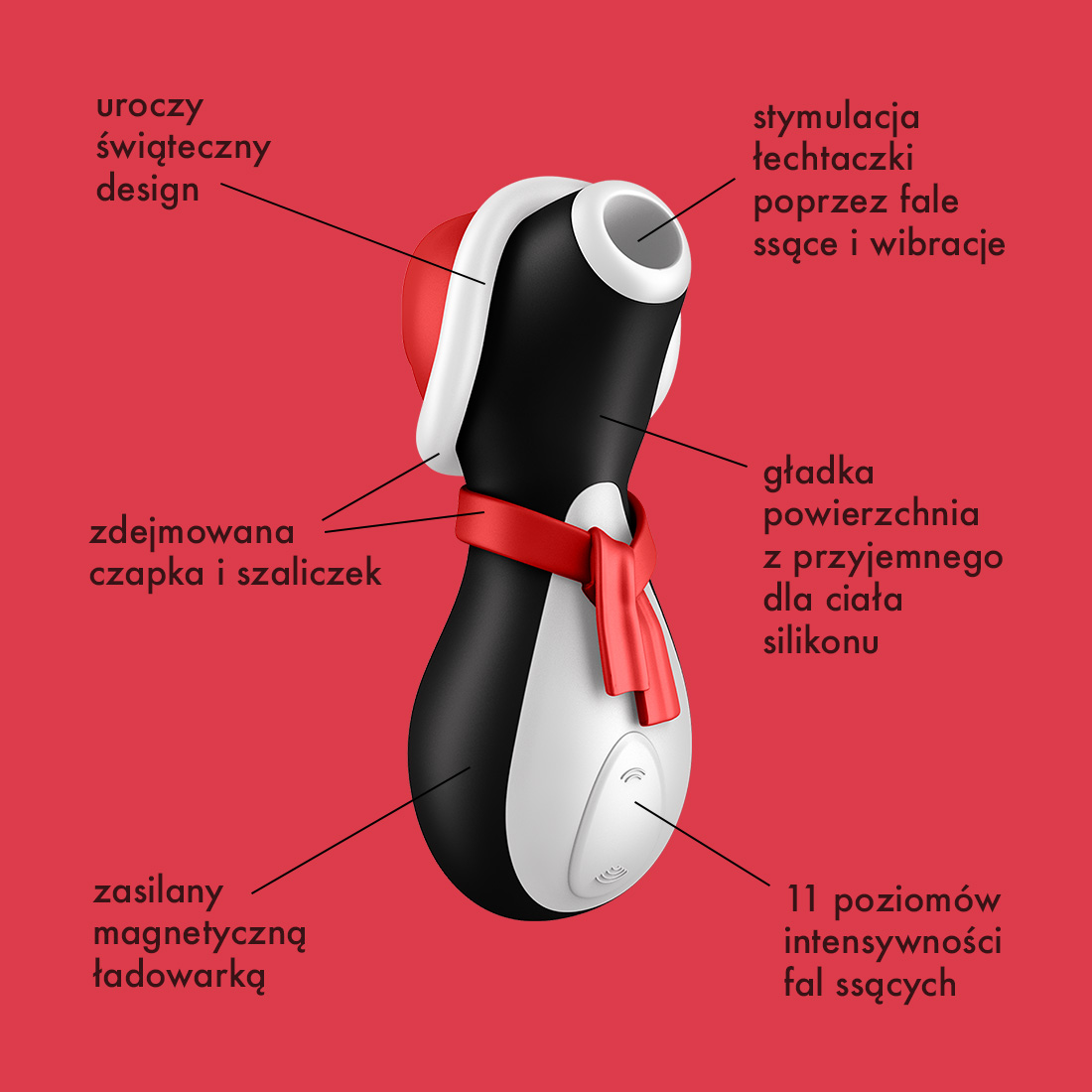 Satisfyer Penguin Holiday Edition bezdotykowy masażer łechtaczki