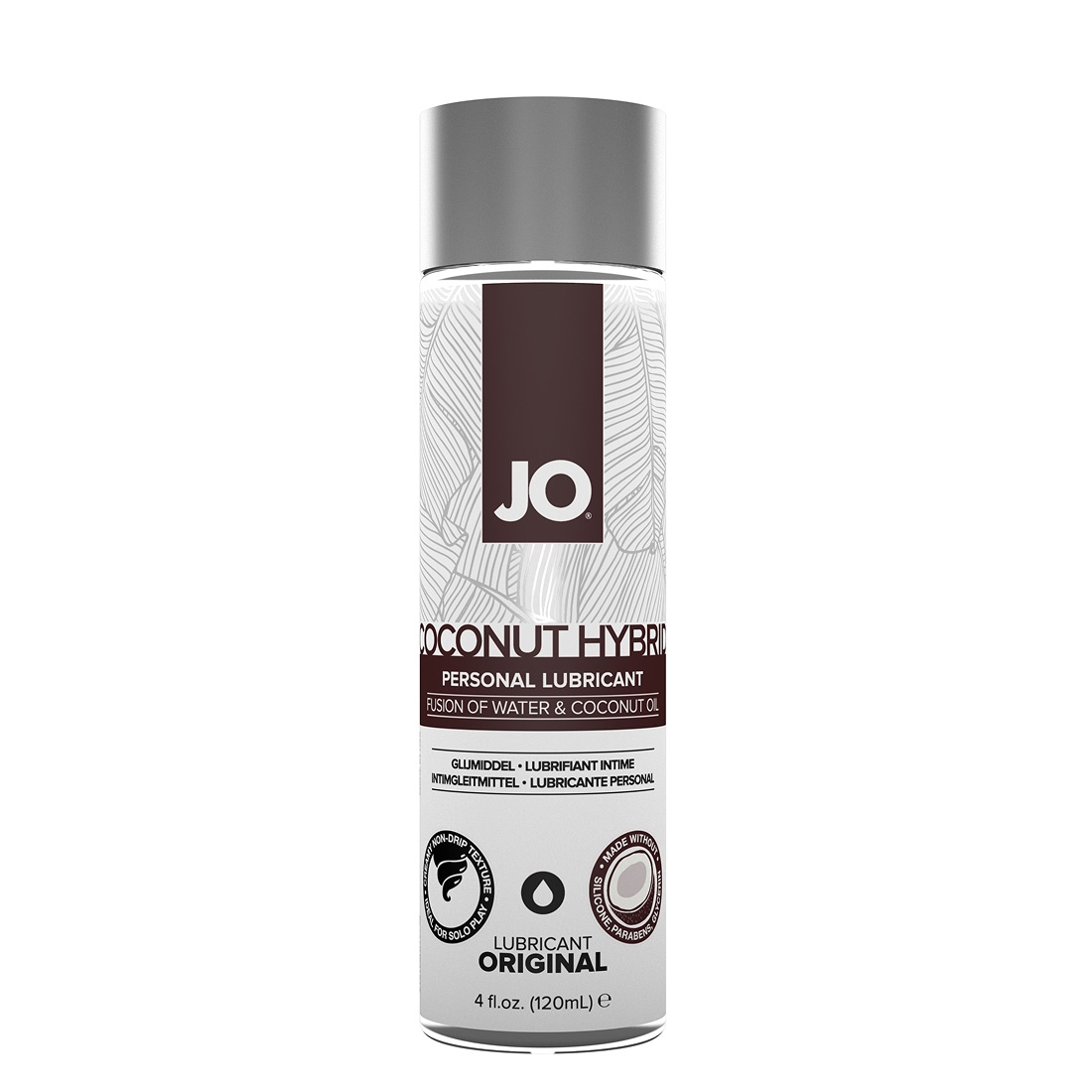 System JO Hybrid kremowy lubrykant wodno-kokosowy neutralny 120 ml - opakowanie produktu