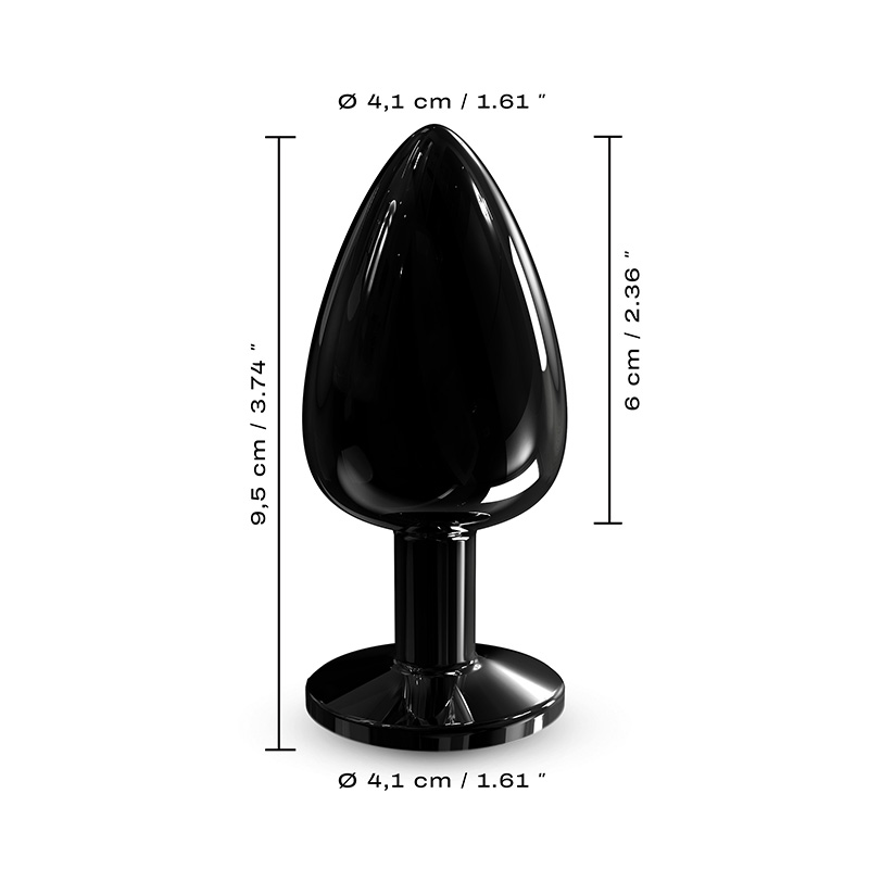 Dorcel Diamond Plug korek analny z czarnym kryształkiem L