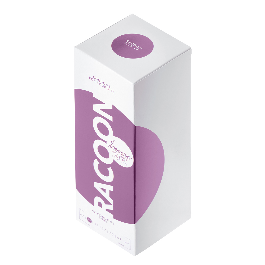 Loovara Racoon 49 prezerwatywy dla obwodu 10 – 11 cm