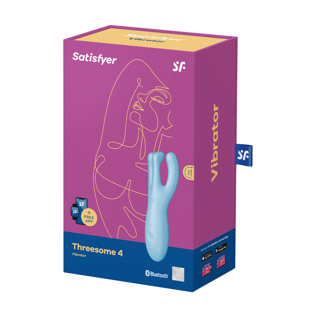 Satisfyer Threesome 4 masażer z wibrującymi paluszkami sterowany telefonem