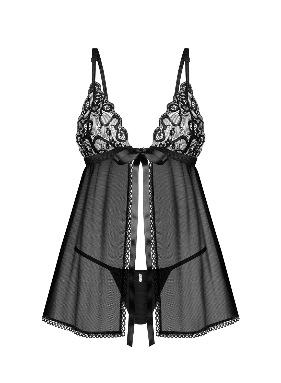 Obsessive Blomentis koszulka babydoll i stringi  