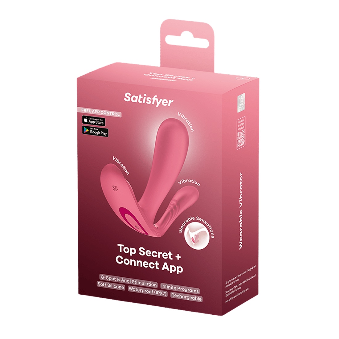 Satisfyer Top Secret + wibrator króliczek z końcówką analną sterowany telefonem