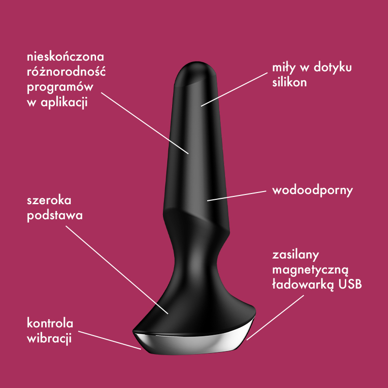 Satisfyer Plug-ilicious 2 wibrujący korek analny sterowany telefonem