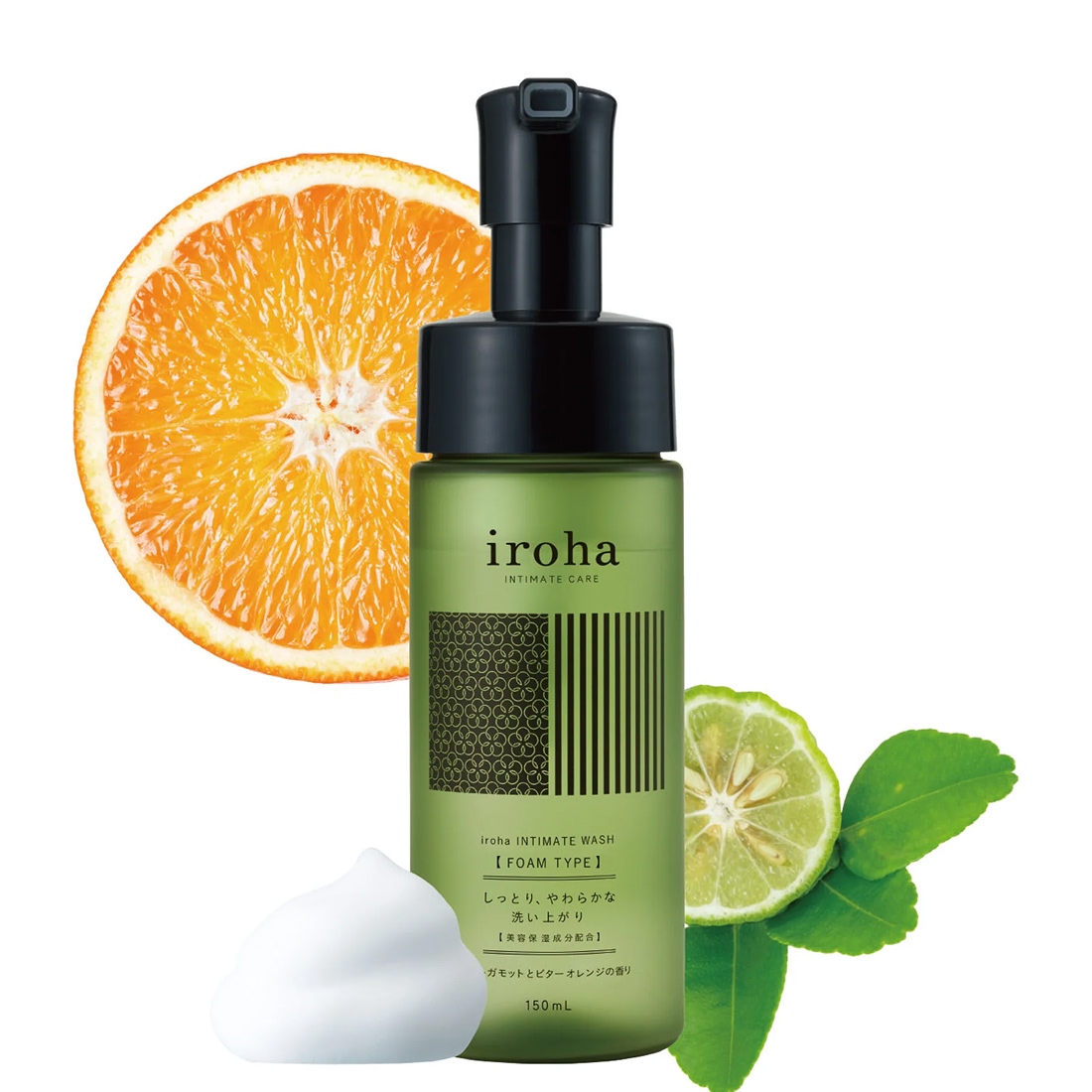 Iroha Intimate Wash pianka do higieny intymnej o zapachu bergamotki i gorzkiej pomarańczy