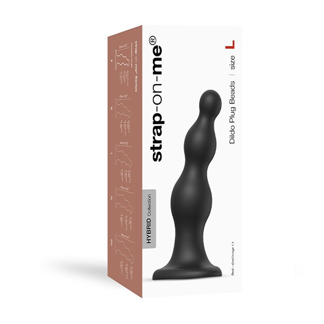 Strap-On-Me Dildo Plug Beads L dildo z przyssawką