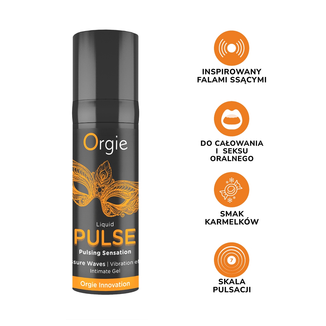 Orgie Liquid Pulse pulsujący żel stymulujący o smaku karmelków