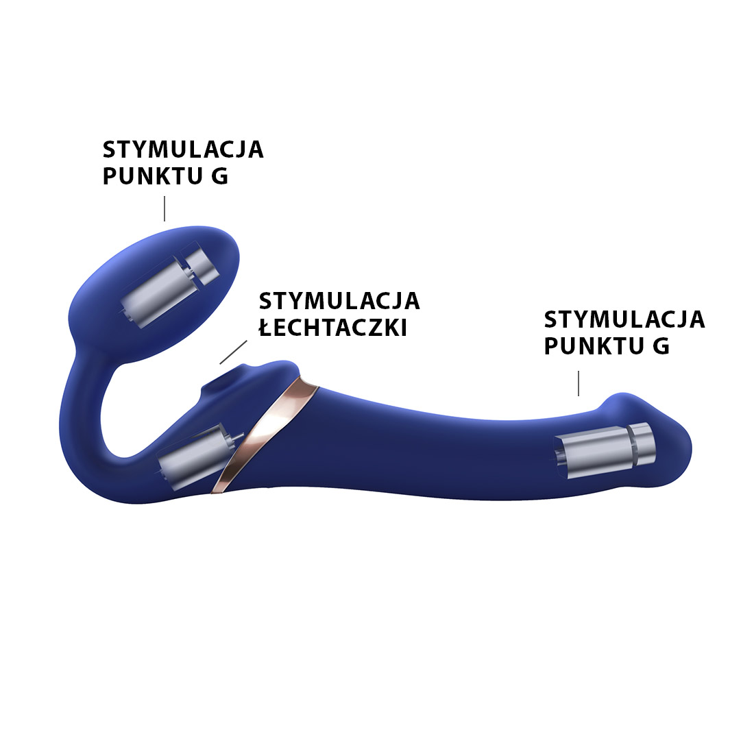 Strap-On-Me Multi Orgasm wibrujący strap-on sterowany pilotem S