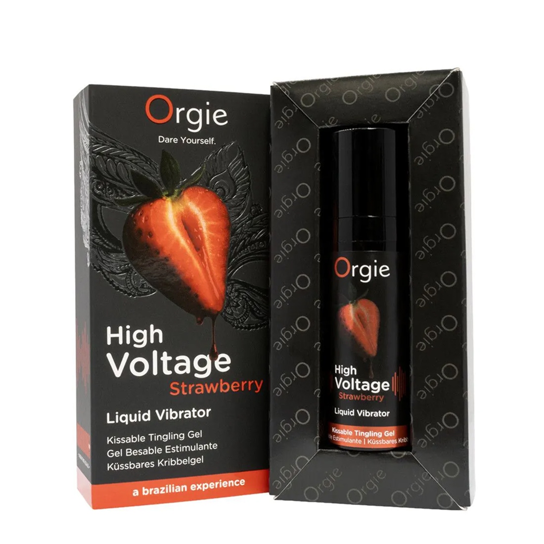Orgie High Voltage mocny żel stymulujący dla par o smaku truskawki