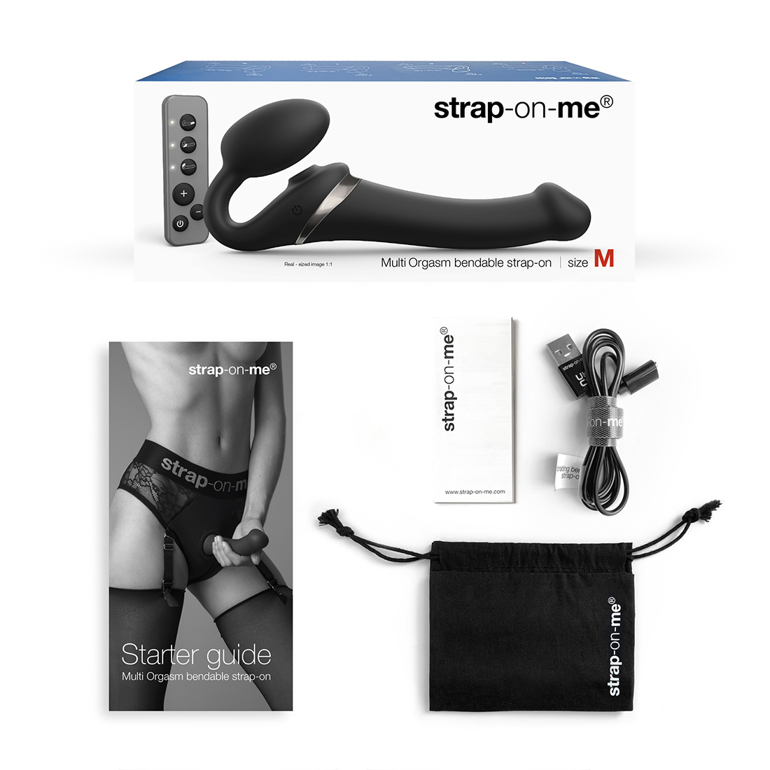 Strap-On-Me Multi Orgasm wibrujący strap-on sterowany pilotem M