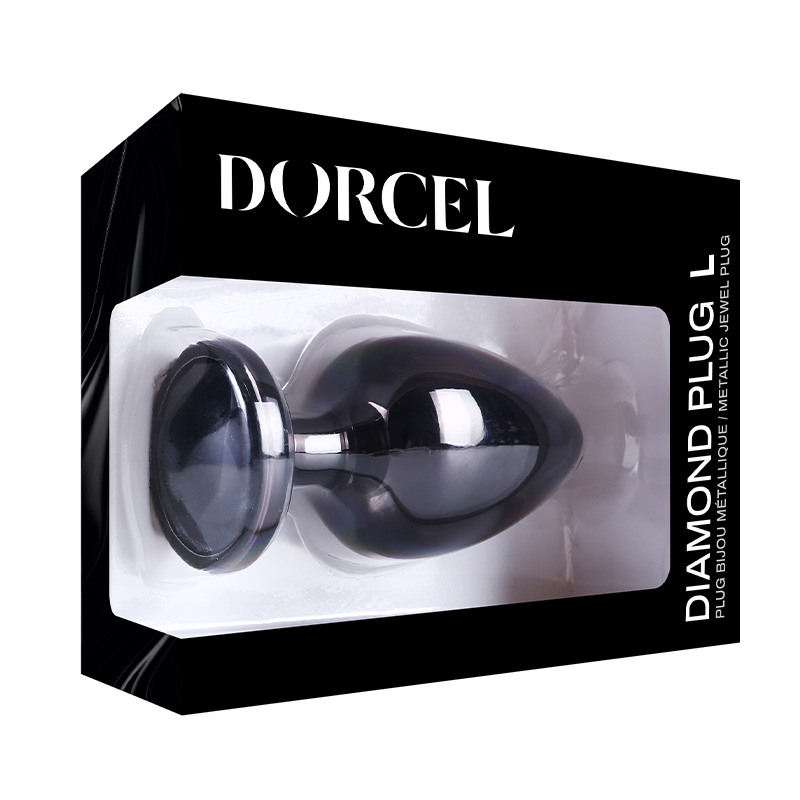 Dorcel Diamond Plug korek analny z czarnym kryształkiem L
