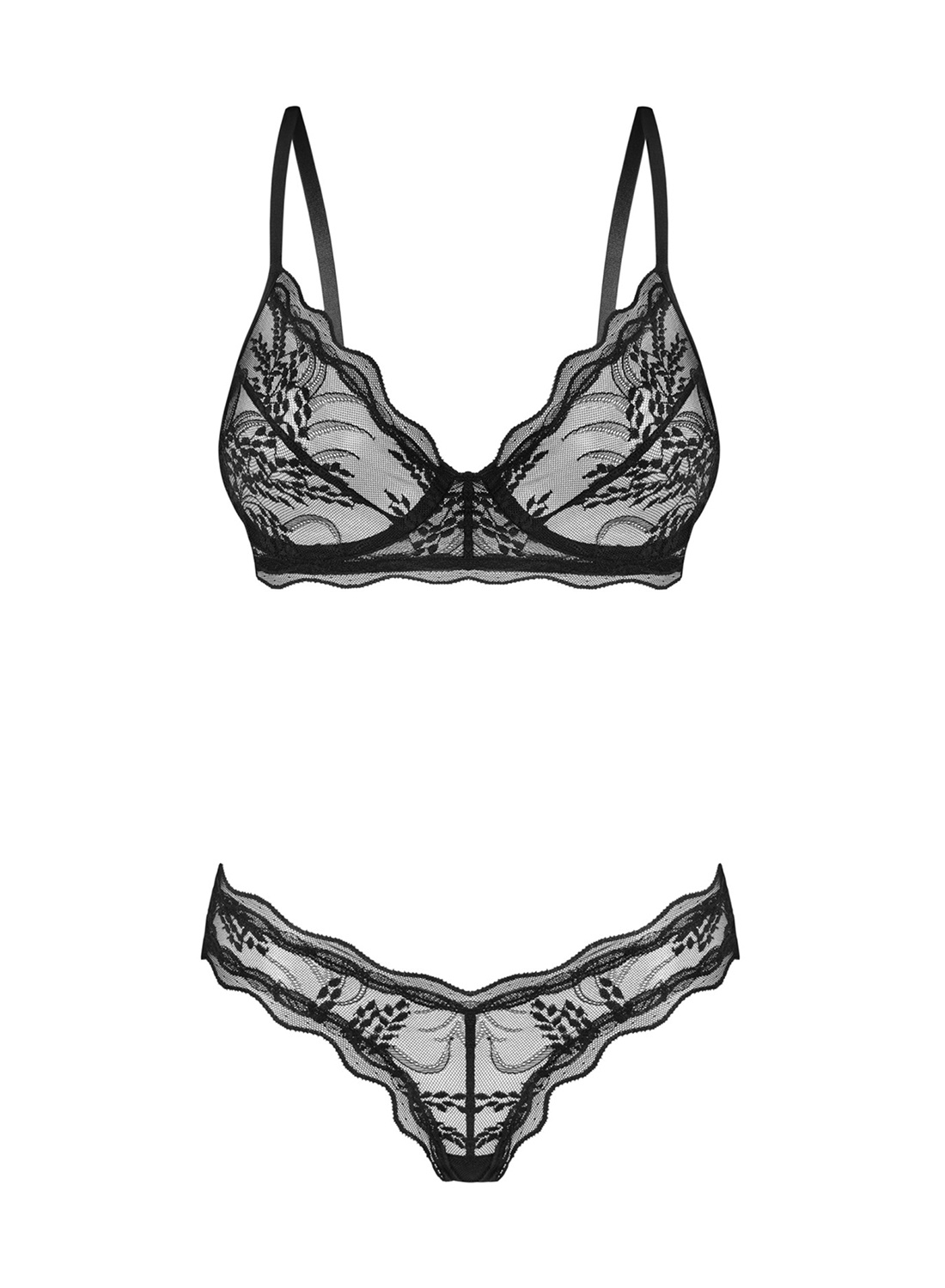 Obsessive Perisia komplet: biustonosz i mini figi 