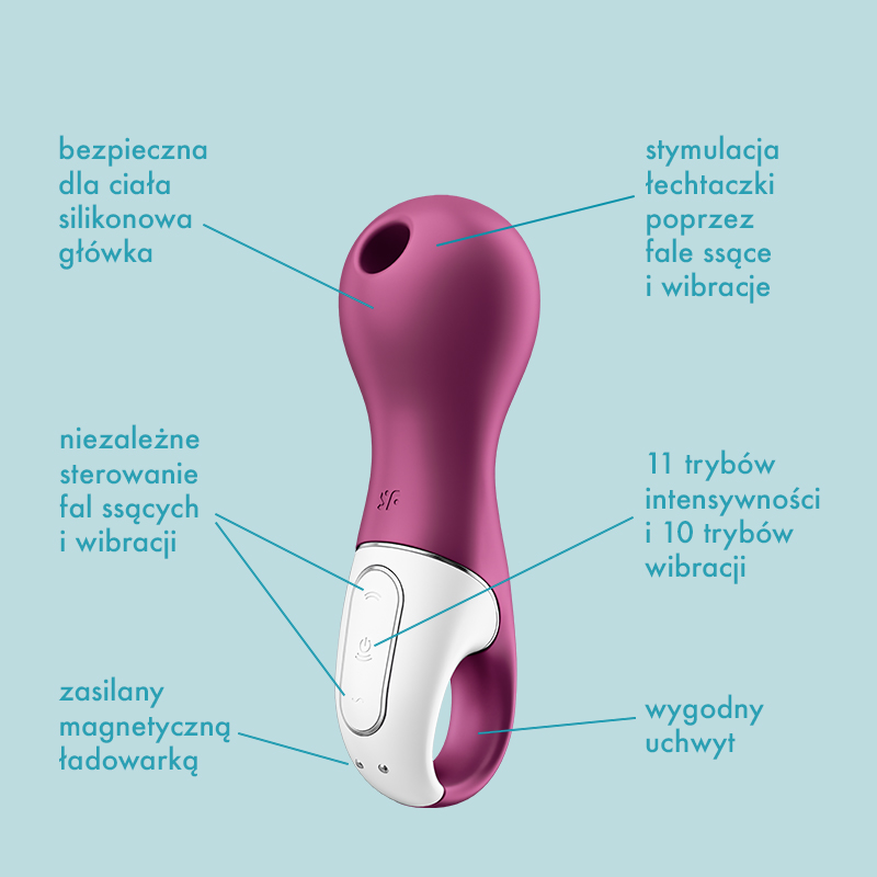 Satisfyer Lucky Libra bezdotykowo-wibrujący masażer łechtaczki 2 w 1