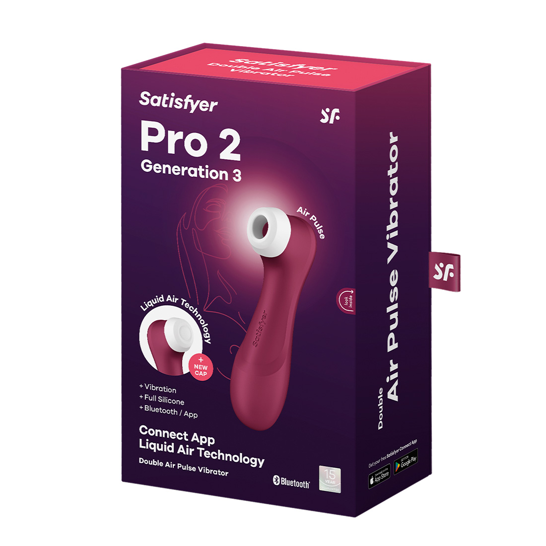 Satisfyer Pro 2 Generation 3 App bezdotykowo-wibrujący masażer łechtaczki sterowany telefonem