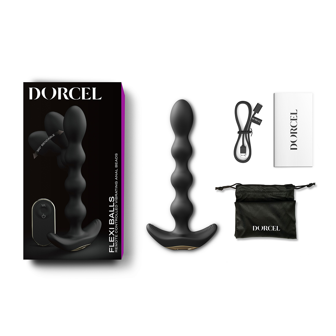 Dorcel Flexi Balls wibrujące koraliki analne sterowane pilotem