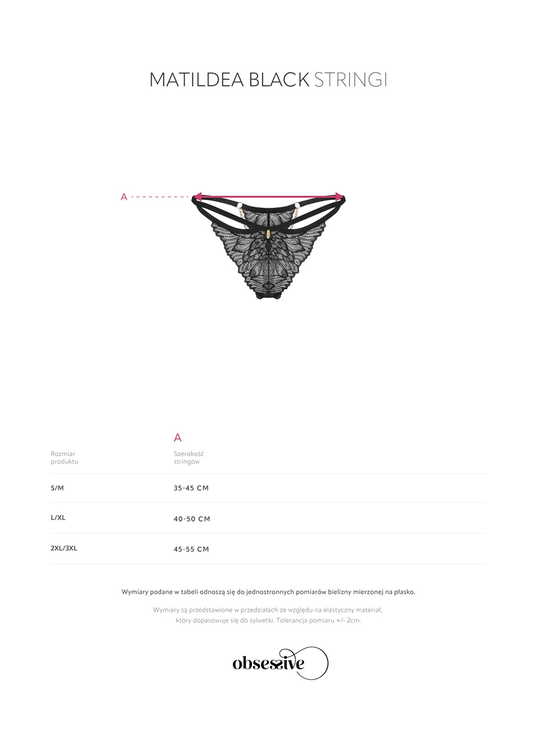 Obsessive Matildea Black stringi