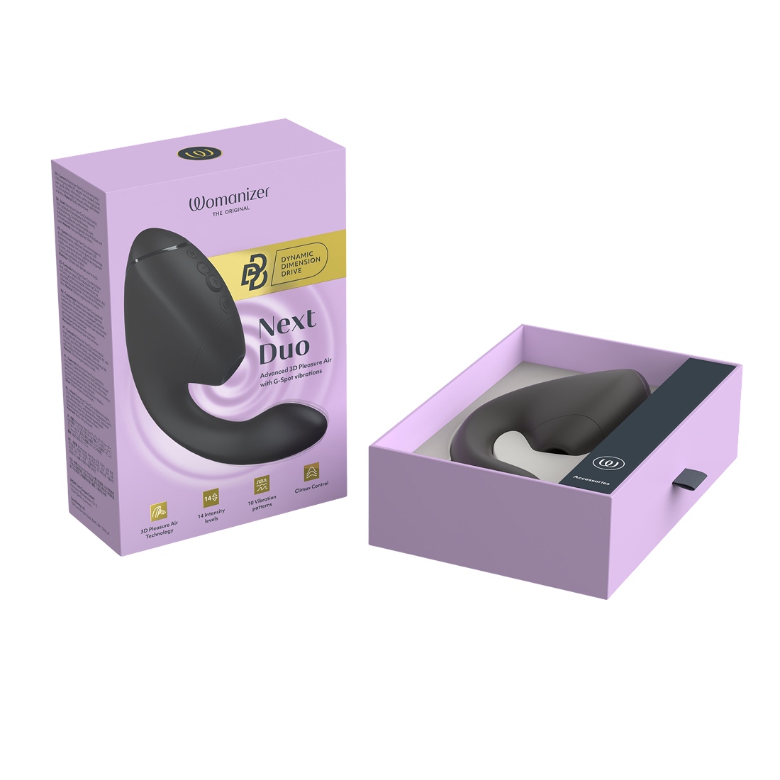 Womanizer Next Duo wibrator króliczek z bezdotykowym masażerem łechtaczki