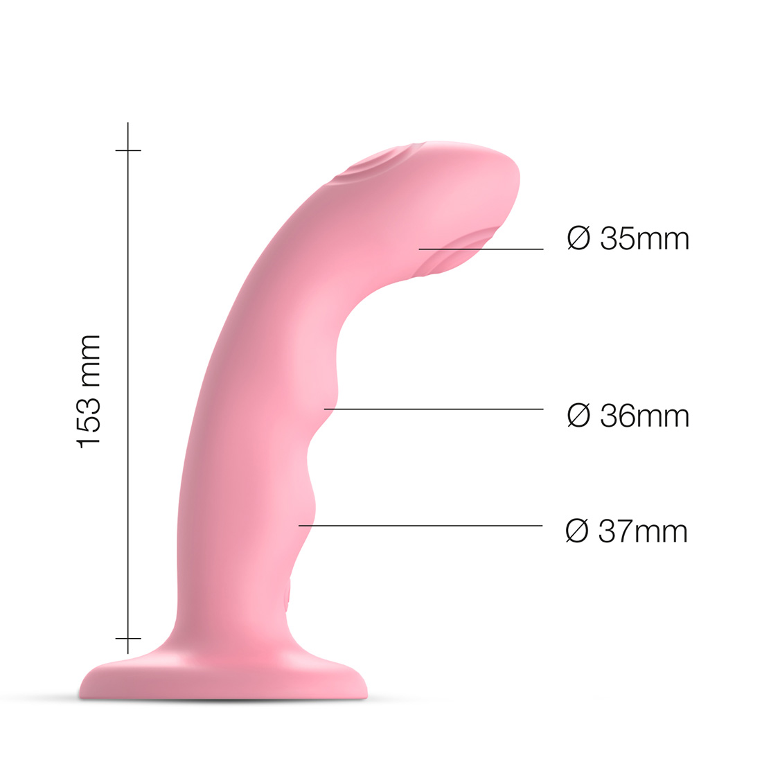 Strap-On-Me Tapping Wave dildo z pulsującą wypustką