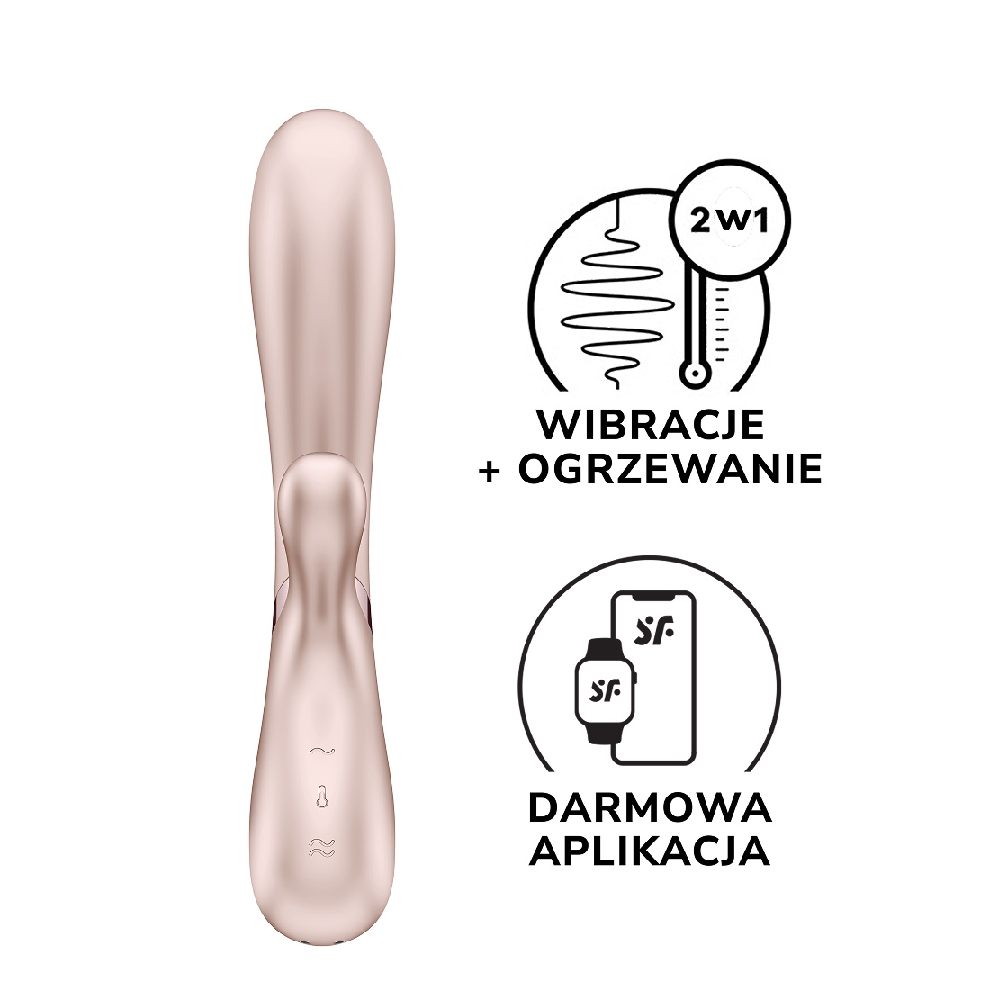 Satisfyer Hot Lover ogrzewany wibrator króliczek sterowany telefonem 