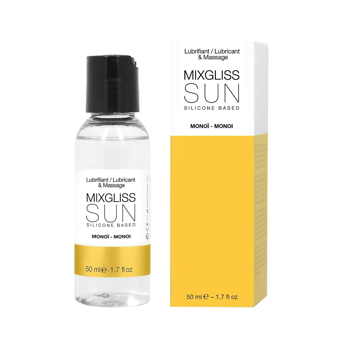 Mixgliss Sun 2 w 1 lubrykant silikonowy i żel do masażu o zapachu monoi