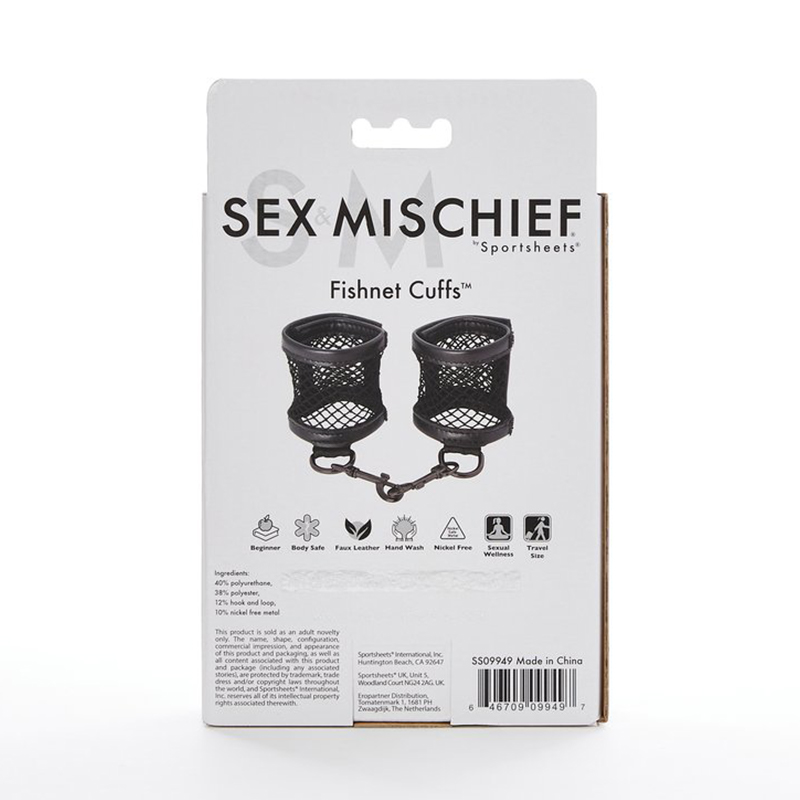 Sex&Mischief Fishnet ażurowe kajdanki