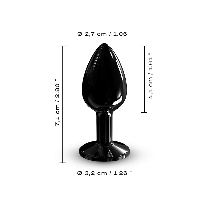 Dorcel Diamond Plug korek analny z czarnym kryształkiem S