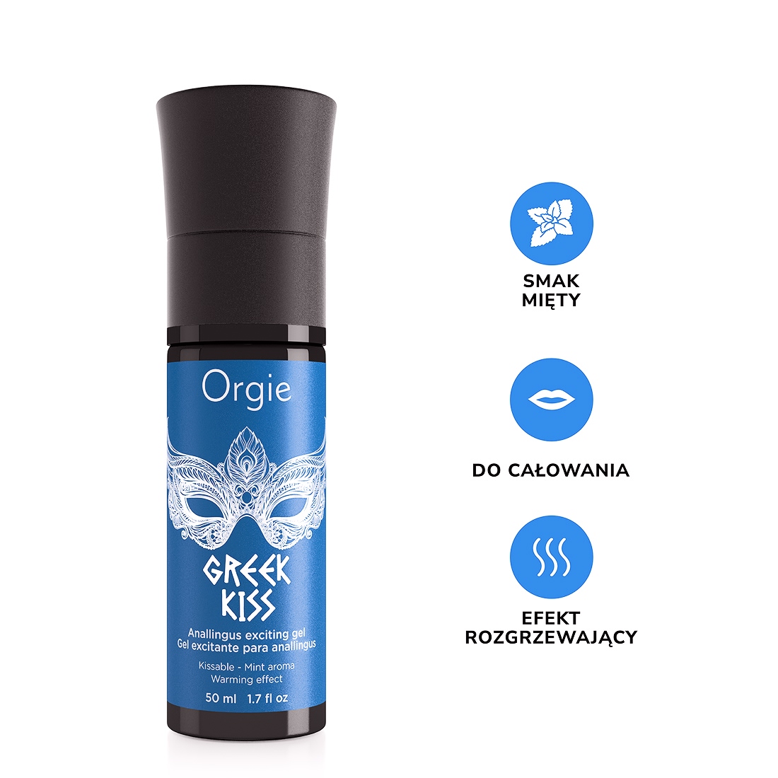 Orgie Greek Kiss stymulujący żel analny o smaku mięty