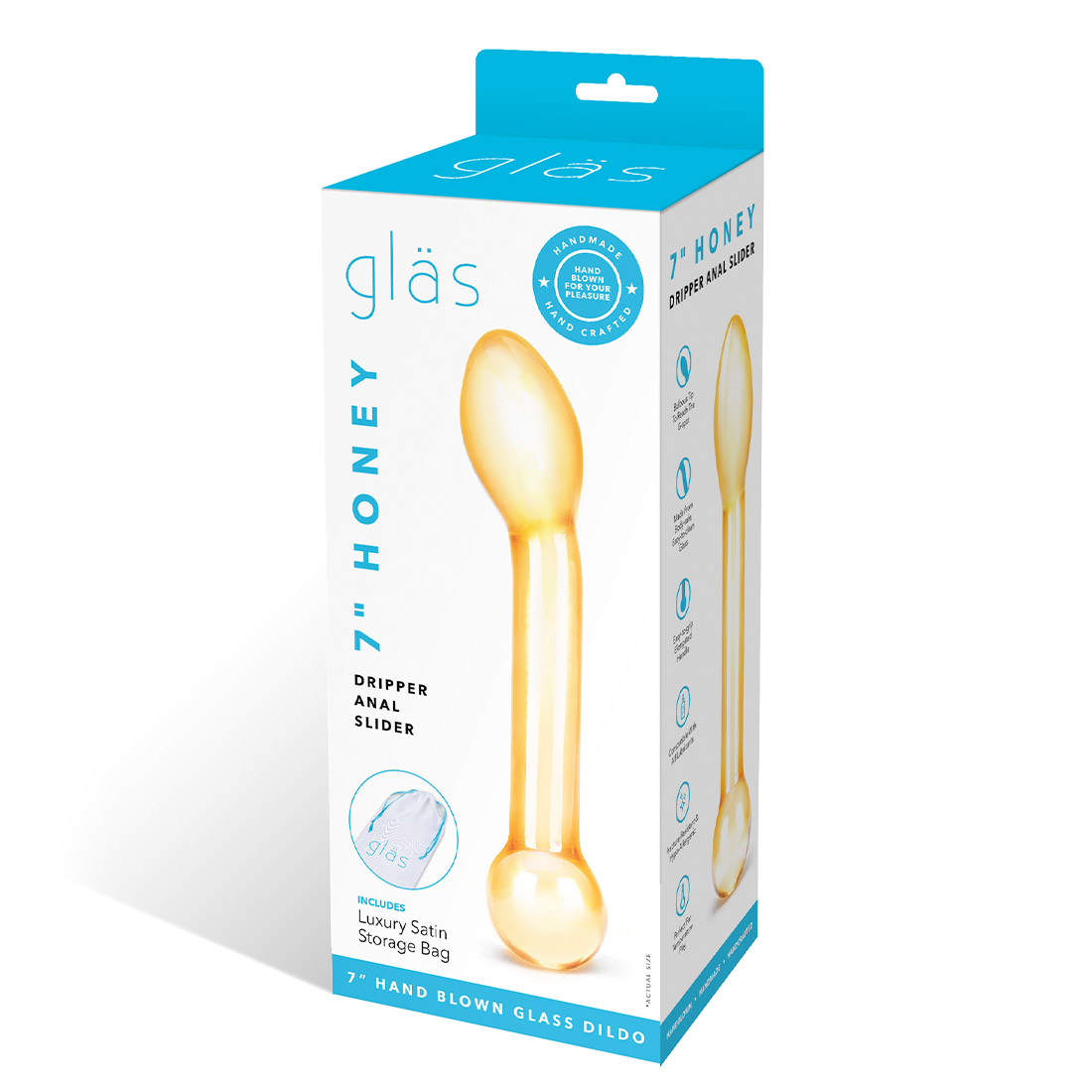 Gläs Honey Dripper szklane dildo analne