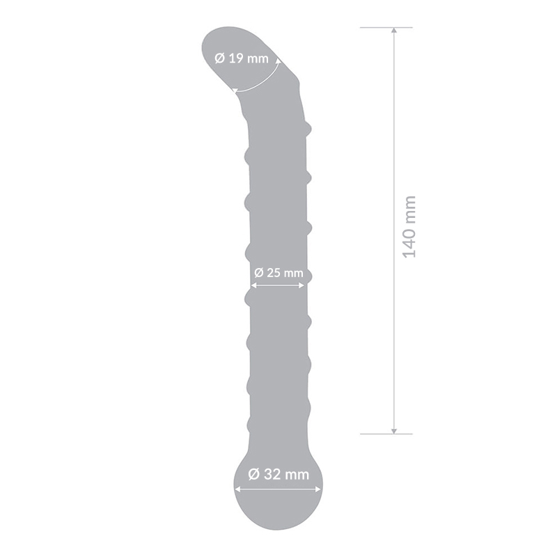 Gläs Mr. Swirly G-Spot szklane dildo 