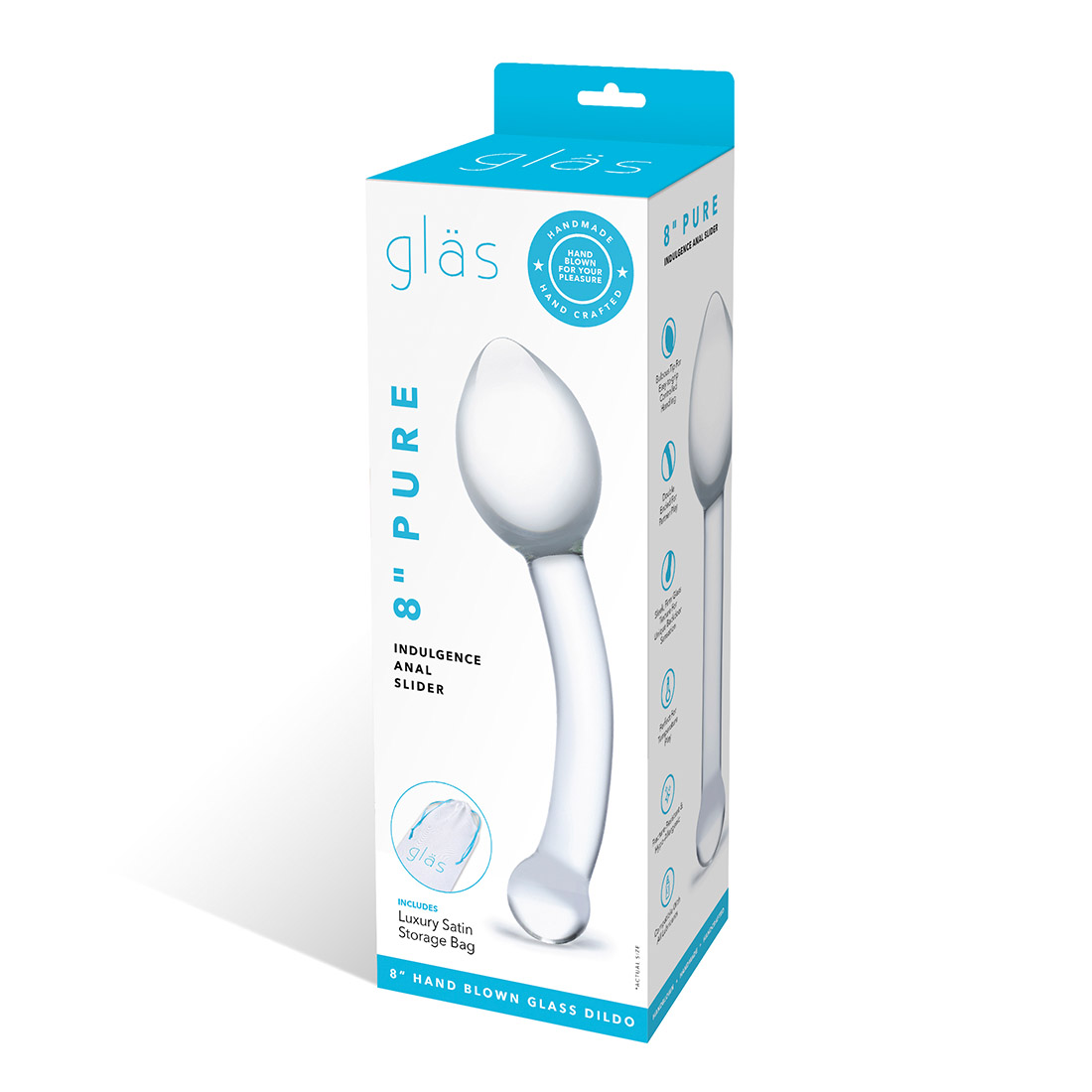 Gläs Pure Indulgence szklane dildo analne