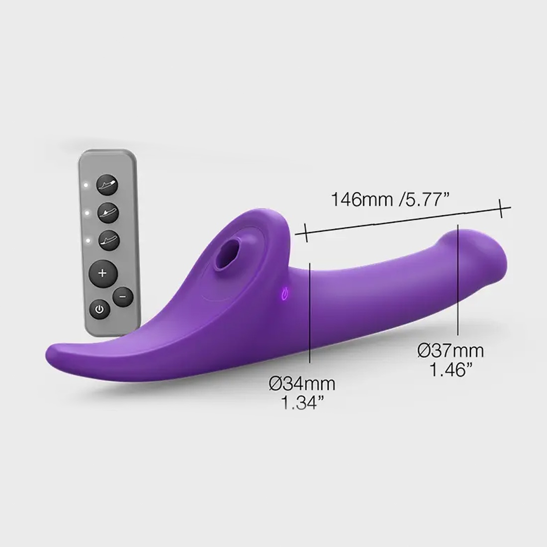 Strap-On-Me Multi Orgasm Dildo M wibrujące dildo dla par sterowane pilotem
