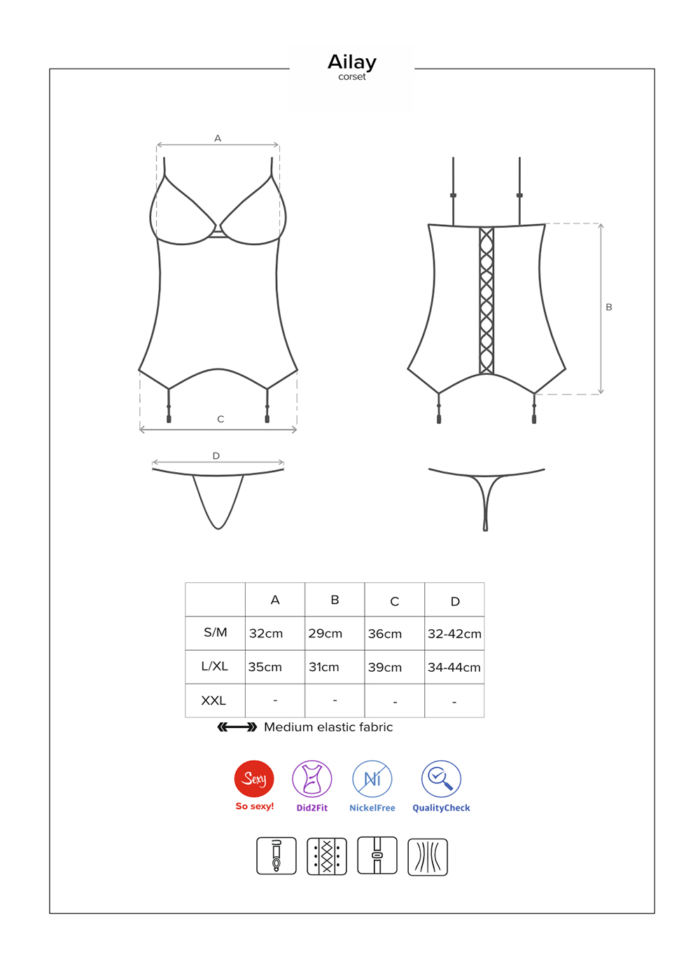 Obsessive gorset i stringi (Ailay)