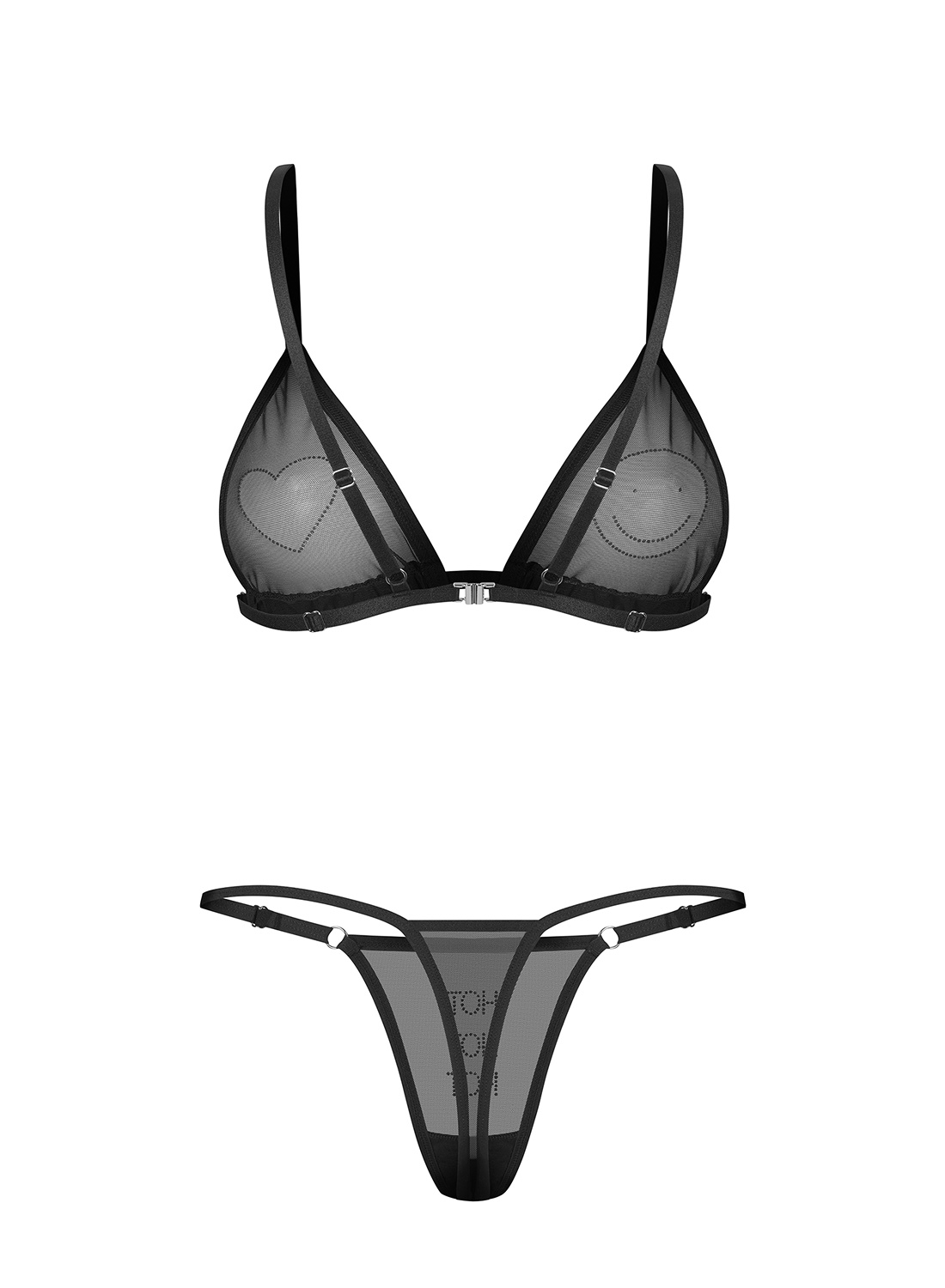 Obsessive Wet Me komplet: biustonosz i stringi