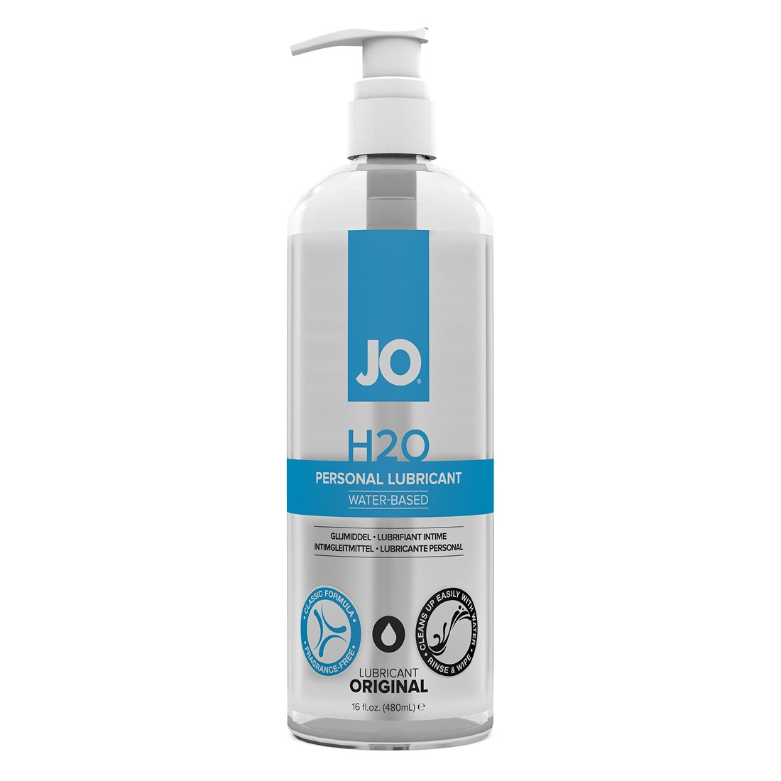 System JO H2O uniwersalny lubrykant na bazie wody neutralny 480 ml - opakowanie produktu
