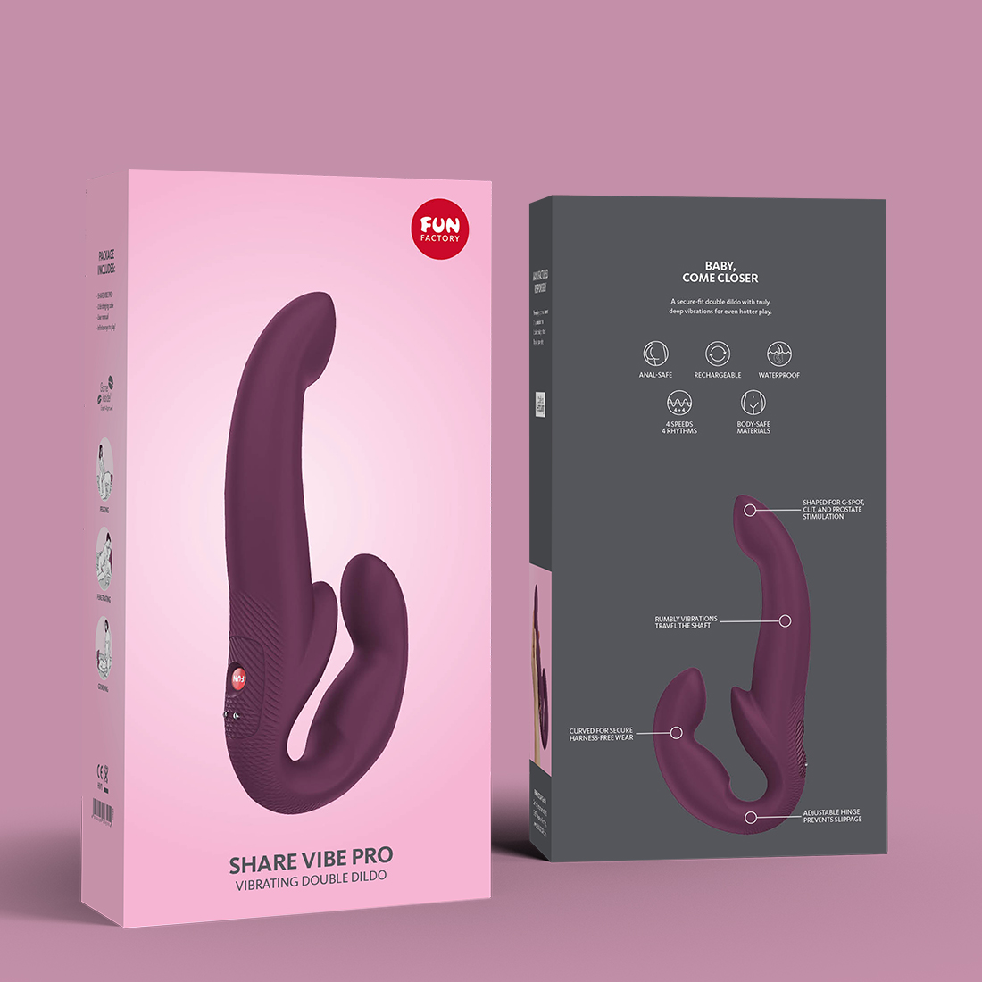 Fun Factory Share Vibe Pro wibrujący strap-on dla par 