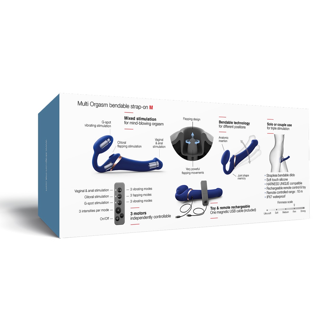 Strap-On-Me Multi Orgasm wibrujący strap-on sterowany pilotem M