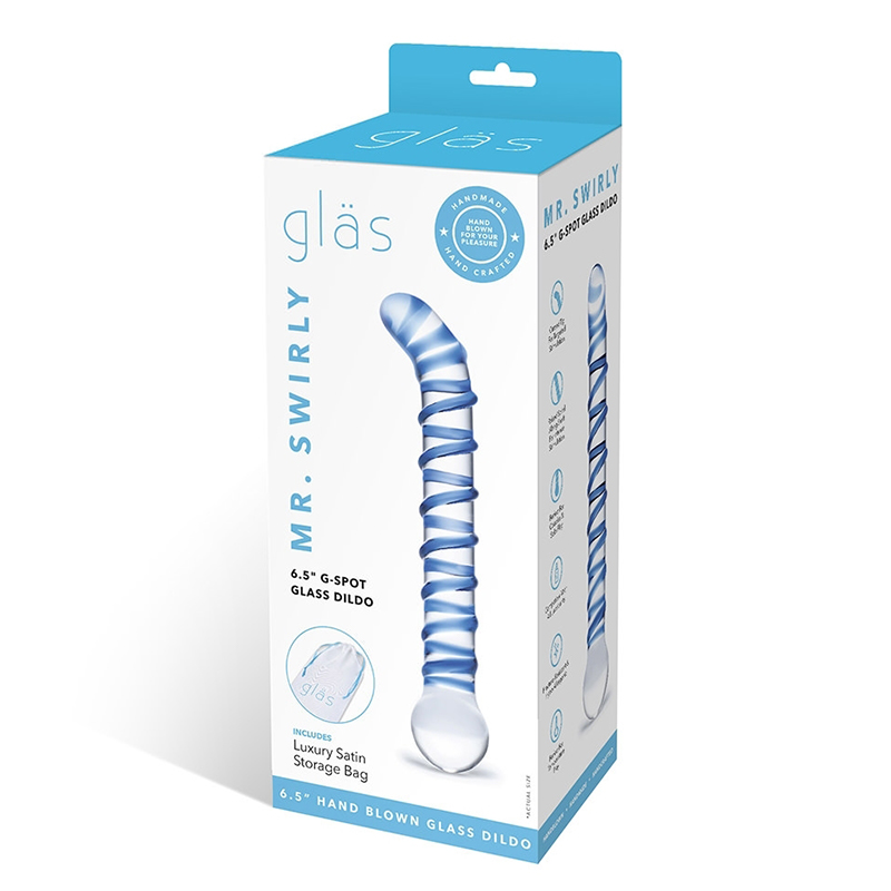 Gläs Mr. Swirly G-Spot szklane dildo 